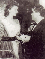 Salvatore Ferragamo and Sophia Loren